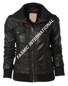 Chaqueta de Cuero para Mujer, Chaqueta con Botones y Tachuelas - Product Image 5