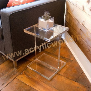 Mobilier de salon en acrylique, table basse moderne en verre à led, chaise de bureau en acrylique - Product Image 6