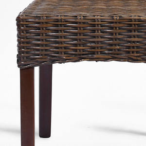 Chaise de loisirs en rotin d'extérieur sans bras avec cadre en bois d'acajou durable pour la salle à manger et la cuisine vente en gros - Product Image 3