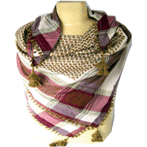 Écharpe colorée de glands de Shemagh du désert arabe Keffieh de vente chaude personnalisée Écharpe musulmane tactique rétro Foulards de tête d'Arafat - Product Image 3