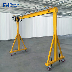 4 Räder Mini Werkstatt Portalkran ein Rahmen Mobiler einfacher/kompakter Portalkran - Product Image 6