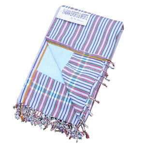 Solid Color 100X180 cm Kikoy Kenya <b>Terry</b> Striped Bath Beach <b>Towel</b> with Fringe Personalized Compressed Kikoy <b>Towels</b> - Product Image 1