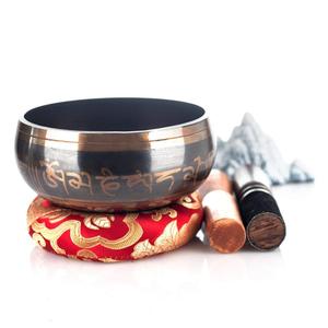 Wholesale Set of Handmade Tibetan Quartz Crucible and Buddhist Meditation <b>Cushion</b> Includes Singing Bowl for Healing - Product Image 5