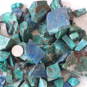 
 
 
 Chrysocolle brute naturelle en gros, pierres précieuses non taillées, cristaux bleu-vert en vrac pour la fabrication de colliers, origine indienne, personnalisable - Product Image 1