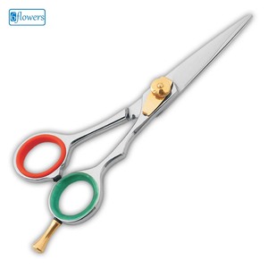 Ciseaux de coiffure réglables de haute qualité Ciseaux de coiffeur à logo personnalisé avec bord convexe/biseauté et outil de beauté à vis à doigt - Product Image 1