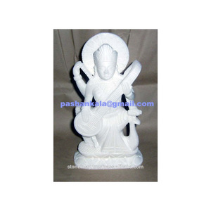 หินอ่อนสีขาวพระสรัสวดีมาตารูปปั้น - Product Image 1