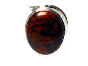 925 Sterling Silver Mahogany <b>Obsidian</b> Ring Oval Round Pear square Rectangle Natural Gemstone Stone Cabochon - Product Image 2