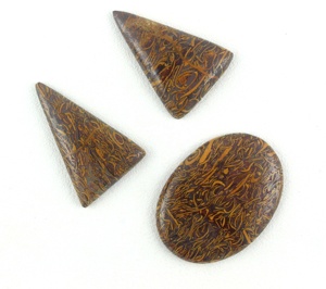 Gema Natural de jaspe de Mariyam, cabujones sueltos con forma ovalada y triangular, estampados lisos, fabricación de joyería al por mayor - Product Image 6