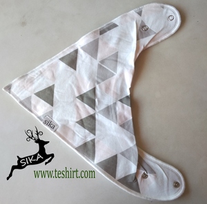 Babero de Algodón Orgánico Ecológico con Diseño Personalizado, Estilo Vintage, Estampado Animal, Colores Surtidos, para Bebés y Niños Pequeños - Product Image 5