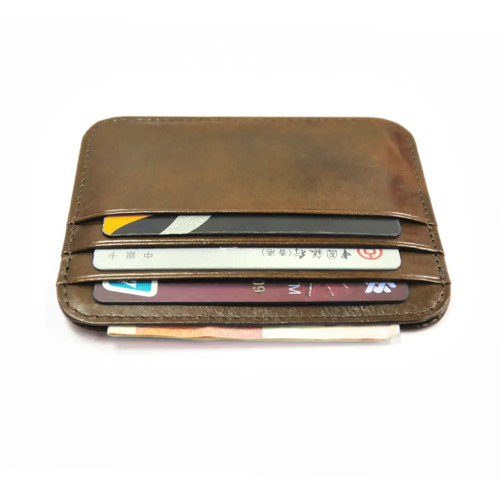 personal popular leather atm card holder for men