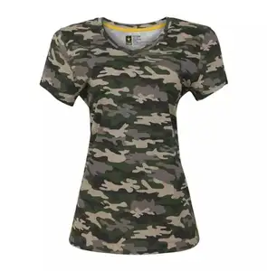 Yeni tasarlanmış spor T-shirt spor giyim nefes Tank Top kadınlar pamuk Camo ordu baskı tshirt koleksiyonu bangladeş