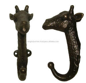 OMG Industries Crochet mural simple en fonte de fer en forme de tête de dinosaure pour chapeaux et manteaux, produit en gros, crochet animal antique en fonte de fer - Product Image 3