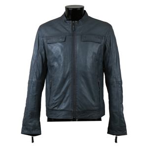 Chaqueta de cuero para motocicleta para hombre, chaqueta de cuero de vaca genuino, hecha a medida, nuevo diseño - Product Image 1