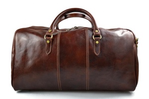 Sac de sport de voyage en cuir véritable durable personnalisé en gros avec fermeture éclair grande taille IHS-0067 - Product Image 6