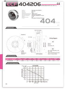ECF404206 OEM 2000 CFM Ventilateur centrifuge industriel d'évacuation en aluminium 230V - Product Image 4