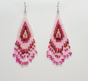   Pendientes de Borla con Cuentas Africanas Hechos a Mano - Product Image 1