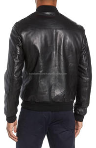 Chaqueta bomber de piel de oveja auténtica personalizada para hombre, chaqueta de piel de invierno transpirable a la moda, venta al por mayor - Product Image 2