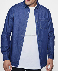 ผู้ชายผ้าฝ้าย100% เสื้อยีนส์เสื้อที่กำหนดเองสำหรับผู้ชายขายส่ง - Product Image 4