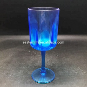 Taiwan BPA Free Petal Style 8oz Acrylic Blue champagne <b>Flute</b> - Product Image 3