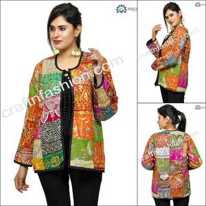 Chaqueta Kutch Patchwork - Chaqueta Banjara Multicolor de Diseñador - Chaqueta Étnica para Mujer para Navratri - Product Image 4