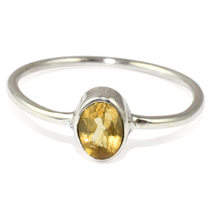 Anillo de plata de primera ley con forma ovalada para mujer, sortija, plata esterlina 925, citrino, color amarillo, hecho a mano - Product Image 2