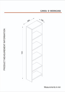 Exclusive Luxury Chipboard Cansu D 5 <b>Shelf</b> Bookcase Best Seller Home Furniture in Turkey White Bookcase - Product Image 4