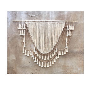 Macramé grande de pared a la moda, colgante de pared con borlas, macramé grande para colgar en la pared, cabecero de macramé, decoración bohemia para el hogar - Product Image 1
