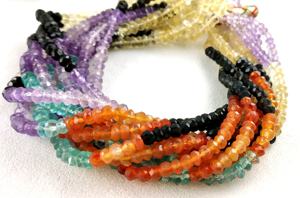 Natural <b>Citrine</b> Amethyst Carnelian Apatite Black Onyx Gemstone Faceted Rondelle Beads Colorful <b>Necklace</b> Wholesale - Product Image 5