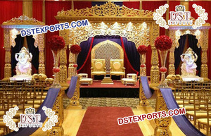 Ensemble Mandap de style Haveli blanc, ensemble Mandap de mariage Manavarai, Mandap en fibre Akshara au look boisé unique du Sri Lanka, décoration d'événements aux États-Unis - Product Image 5