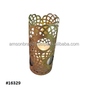 Ensemble de 3 BOUGIE VOTIVE CLASSIQUE PORTE-LUMIÈRE À THÉ EN MÉTAL DÉCORATIF POUR LA MAISON Style Vintage Métal Fer Votive Bougeoir - Product Image 5