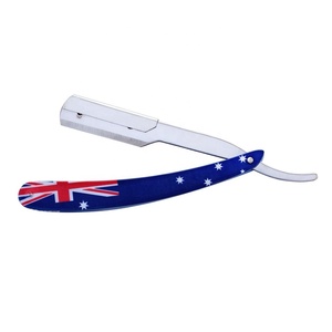 Navaja de Afeitar Desechable de Acero Inoxidable con Acabado Pulido/Satinado, Mango Recubierto de Papel, Práctica Función de Bloqueo Oscilante, Navaja de Prestigio - Product Image 2