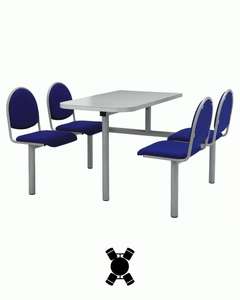 Table à manger en métal durable avec mobilier de restauration rapide au design moderne pour salle de classe et hall pour écoles et collèges - Product Image 6