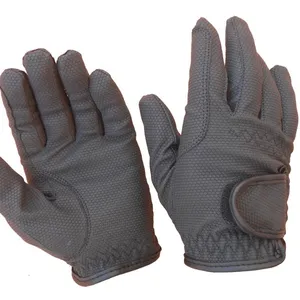 ถุงมือขี่ม้าสังเคราะห์สำหรับสุภาพสตรีถุงมือขี่จักรยานสีดำชุดต่างๆขายส่งและอุปกรณ์เสริม - Product Image 1