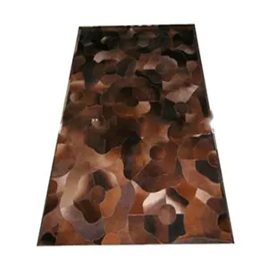 印度高级定制刺绣设计地毯制造商畅销长寿命设计师皮革地毯