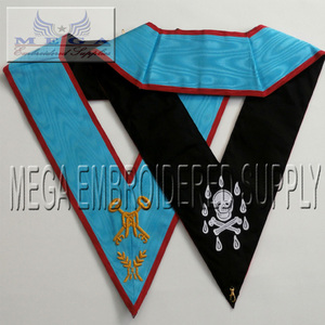 Collar de Oficial Masónico del Rito Francés, Bordado en Imitación de Cuero, Artesanía, Punto de Cruz y Bordado, Regalia - Product Image 4