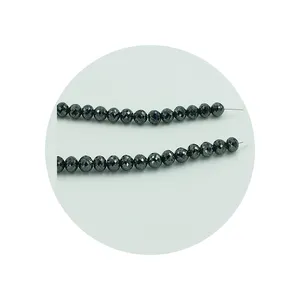 Por cadena collar de cadena 100% Natural hecho de Diamante Negro anillo de 152,31 quilates de collares de 6 a 6,5 Mm