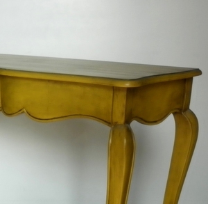 Table console en bois, couleur jaune antique - Product Image 2