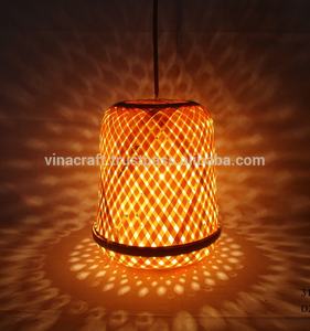 โคมไฟไฟฟ้าสไตล์วินเทจสำหรับใช้ในโรงแรมโคมไฟทอจากไม้ไผ่แบบเวียดนาม - Product Image 6