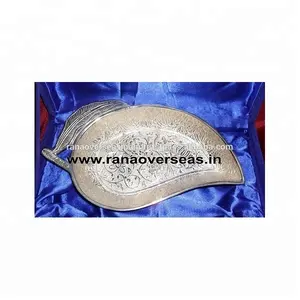 Bol en laiton en forme de mangue avec plaqué argent pour maison, hôtel, Restaurant - Product Image 1