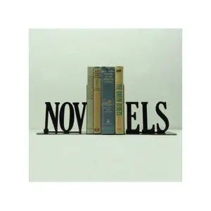 Estantería decorativa para libros, estantería con estampado de logotipo personalizado, elegante, moderno, informal, antiguo, negro - Product Image 1