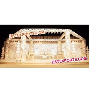 Mariage Krishma Cristal Mandap Ensemble Indien De Mariage en Cristal de Fiber Mandap Mariage Mandap - Product Image 1