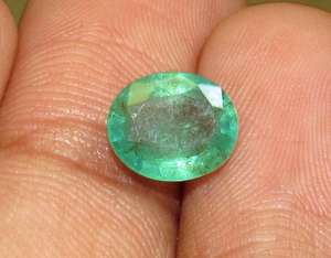 Cabujón de piedras preciosas sueltas de corte de rosa preciosa esmeralda de Zambia de forma ovalada de alta calidad Color verde Natural - Product Image 6