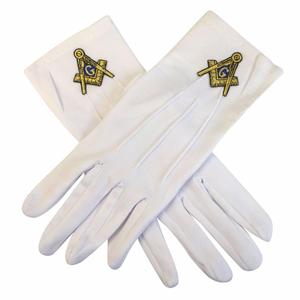 Gants masaniques en coton, blancs, fabricant de PK - Product Image 1