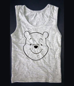 Chaleco de algodón orgánico OEM para niños Camiseta sin mangas con estampado cómodo Diseño bonito Boutique Algodón de bambú Tallas grandes Camisetas para hombres - Product Image 4