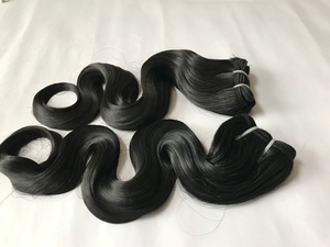 Best Seller Cabello indio 30 pulgadas Body Wave Remy Virgin Bundles y frontal con máquina de trama Doble - Product Image 4