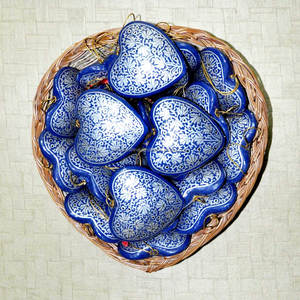 Hoja de arce azul y Corazón Adornos de árbol de Navidad hechos a mano Decoraciones navideñas únicas para árbol de Navidad, decoración del hogar o regalos - Product Image 2