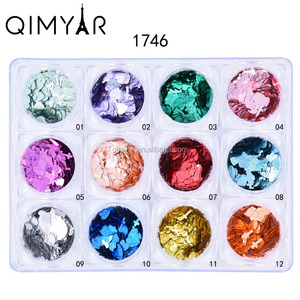 Arte de uñas lentejuelas Paillette brillante mezclado forma láser lentejuelas brillos de brillos arte de uñas Consejos encanto - Product Image 3