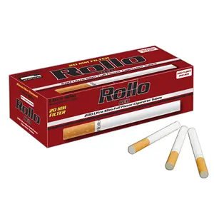 Premium and High Quality Ultra Slim Cigarette Filter Tubes Rollo Red (Full Flavor) 200 Tubes per Box