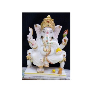 White Marble God Ganesh Statue - Product Image 1