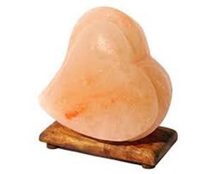 Lampe au sel de l'Himalaya de haute qualité en forme de grand coeur sculpté avec plomb et ampoule de Sian Enterprises Natural Crafts - Product Image 6